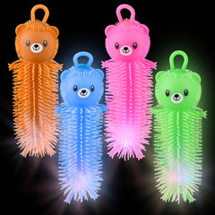 8" Bear Puffer Light-Up Wiggler 12ct- LLB Toys