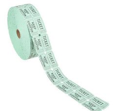 DOUBLE ROLL TICKET GREEN -2000/ROLL LLB kids toys