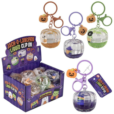Liquid Jack O Lantern Clip On 3.75" - LLB Toys