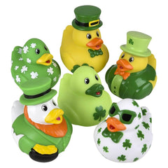 St. Patrick's Day Rubber Duckies 3.5" 12ct - LLB Toys