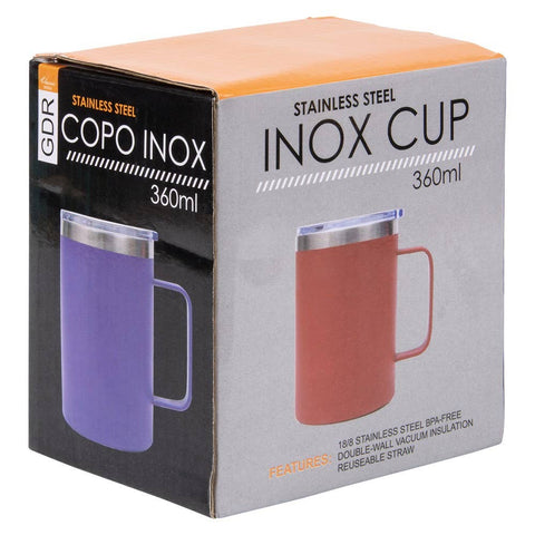 Stainless Steel Black Coffee Mug 12oz - LLB Toys