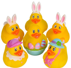 EASTER RUBBER DUCKIES LLB Bath Toys