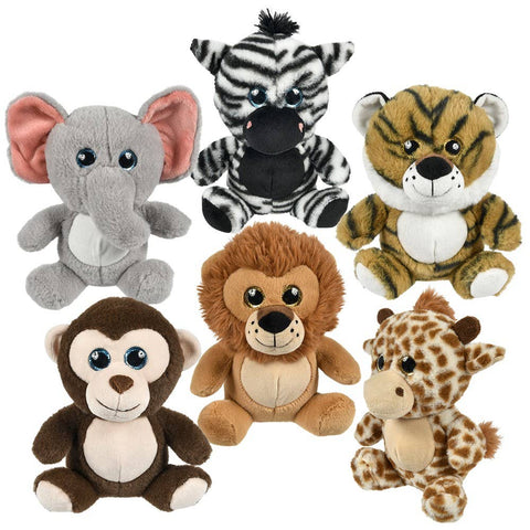 7" Jungle Assortment (Moq/90) Plush - LLB Toys