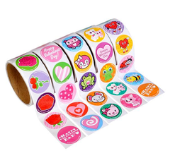 VALENTINE ROLL STICKER ASST (500PCS/UNIT) LLB Sticker