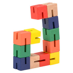 6" WOODEN TWIST CUBE LLB Wood Toy - Kids
