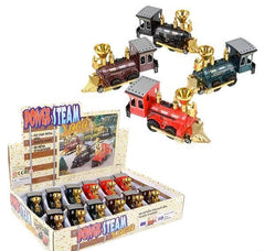 5" Pull Back Power Steam Locomotive - Car Toys