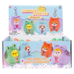 4"plush Dressed Animals Backpack Clip On - LLB Toys