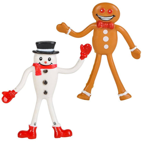 CHRISTMAS BENDABLE FIGURES ASSORTMENT 2.75"  - LLB Toys