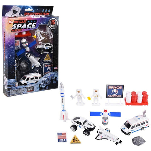 15PC DIE-CAST SPACE PLAY SET LLB Car Toys