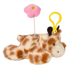 3.5" Mighty Quakes Giraffe Backpack Clip - LLB Toys