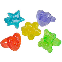 1" Colorful Sparkle Toy Rings Party Favors - LLB Toys