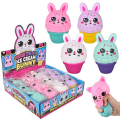 Squish And Stretch Easter Ice Cream Bunny 5" - LLB Toys