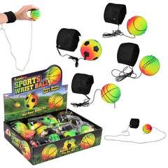 2.25" Rainbow Sports Wrist Band Return Ball LLB kids toys