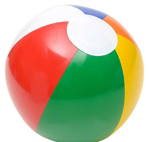 12" Multicolored Beach Ball Inflatable Beach Ball - LLB Toys