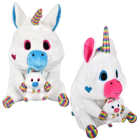 23" BELLY BUDDY UNICORN AND BABY  LLB Plush Toys
