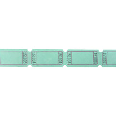 BLANK SINGLE TICKET ROLL GREEN LLB kids toys