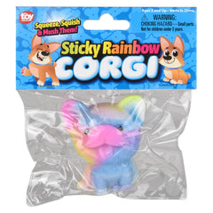 2.75" Sticky Rainbow Corgi - LLB Toys