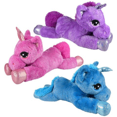 36" Mink Highlight Laying Unicorn  Plush - LLB Toys