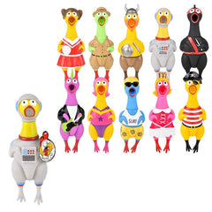 Big Rubber Chicken Collectible Mix 9.5" 60ct LLB kids toys