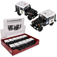 5" Diecast Pull Back 1971 Jeep DJ-5B Police LLB kids toys