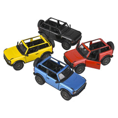 5" Diecast Pull Back 2022 Ford Bronco Open Top LLB Car Toys