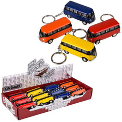 2.5" Diecast  1962 VW Bus Keychain-Color Top - LLB Toys