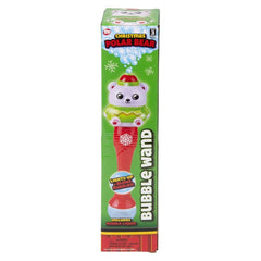 Light-Up Christmas Polar Bear Bubble Wand 13.5" - LLB Toys