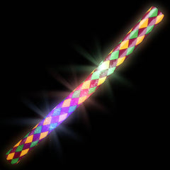 23.5" Light-Up Harlequin Print Foam Baton - LLB Toys