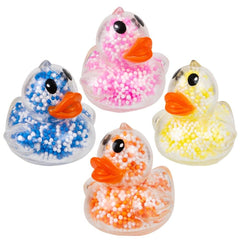 2.3" Mini Squeezy Foam Bead Ducky 24ct - LLB Toys