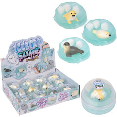 3" Arctic Iceberg Harp Seal Slime 12ct - LLB Toys