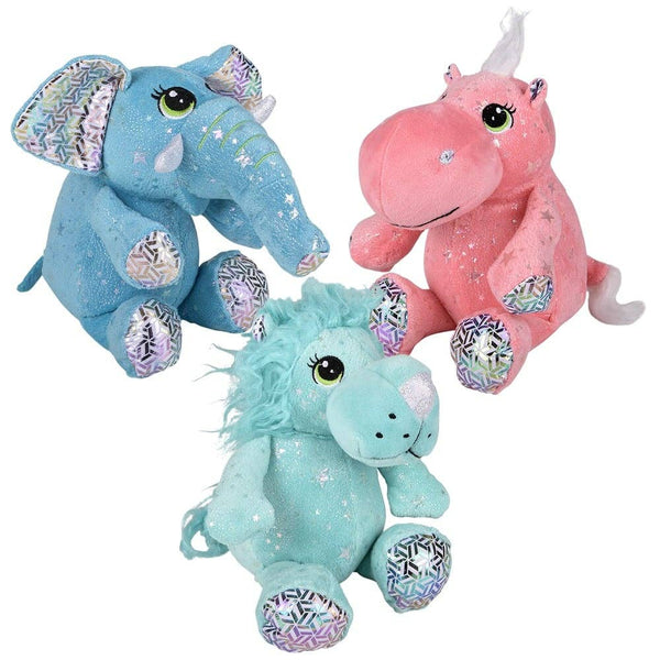Sparkly Safari 10in Asmt Plush - LLB Toys