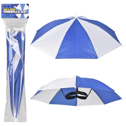 Blue And White Umbrella Hat 20"- LLB Toys