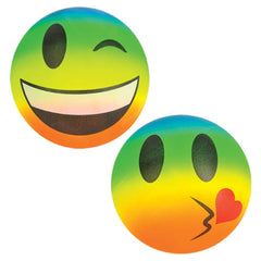 6" EMOTICON RAINBOW VINYL BALLS LLB kids toys