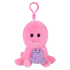 3.5" Mighty Quakes Octopus Backpack Clip - LLB Toys