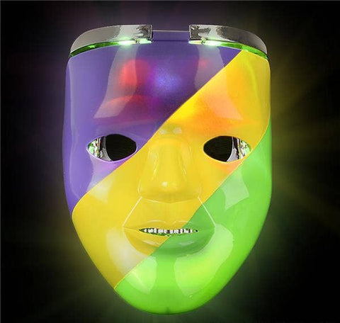 8" LIGHT-UP MARDI GRAS DOUBLE MASK LLB Light-up Toys
