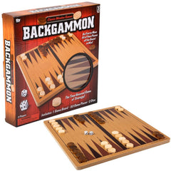10" WOODEN BACKGAMMON LLB Wood Toy - Kids