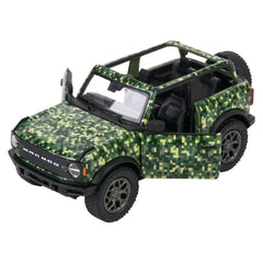 5" Diecast 2022 Ford Bronco Open Top Camo Print - LLB Toys