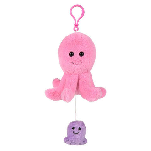3.5" Mighty Quakes Octopus Backpack Clip - LLB Toys