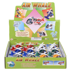 4" DIE-CAST PULL BACK AIR WHALE HELICOPTER LLB Car Toys