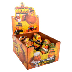 2" Thanksgiving Rubber Duck Party Favors 24ct - LLB Toys