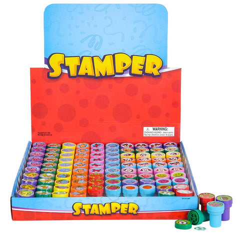1.4" PLASTIC STAMPERS (100PCS/BOX) LLB kids toys