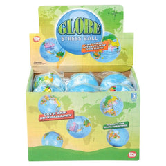 3" GLOBE STRESS BALL LLB kids toys