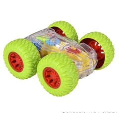 4" TRANSPARENT GEAR FLIP CAR LLB kids toys