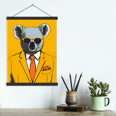 Koala Suit Canvas Wall Art print