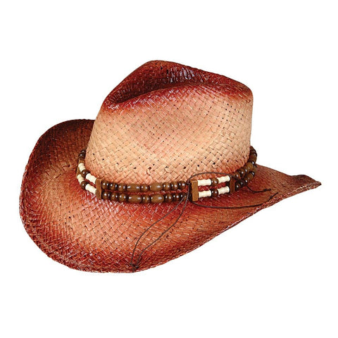 ROLLED UP COWBOY HAT WITH BEADED BAND - LLB Toys