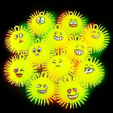 5" LIGHT-UP EMOTICON PUFFER BALL LLB Light-up Toys