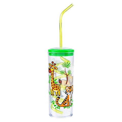 11oz SAFARI CUP WITH TWISTY STRAW LLB kids toys