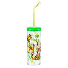 11oz SAFARI CUP WITH TWISTY STRAW LLB kids toys