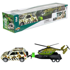 NORTHEN TREK DIECAST 4 X 4 ROVER AND HELICOPTER - LLB Toys