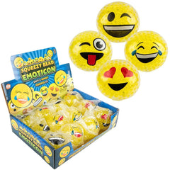 2.25" SQUEEZY BEAD EMOTICON BALL LLB kids toys